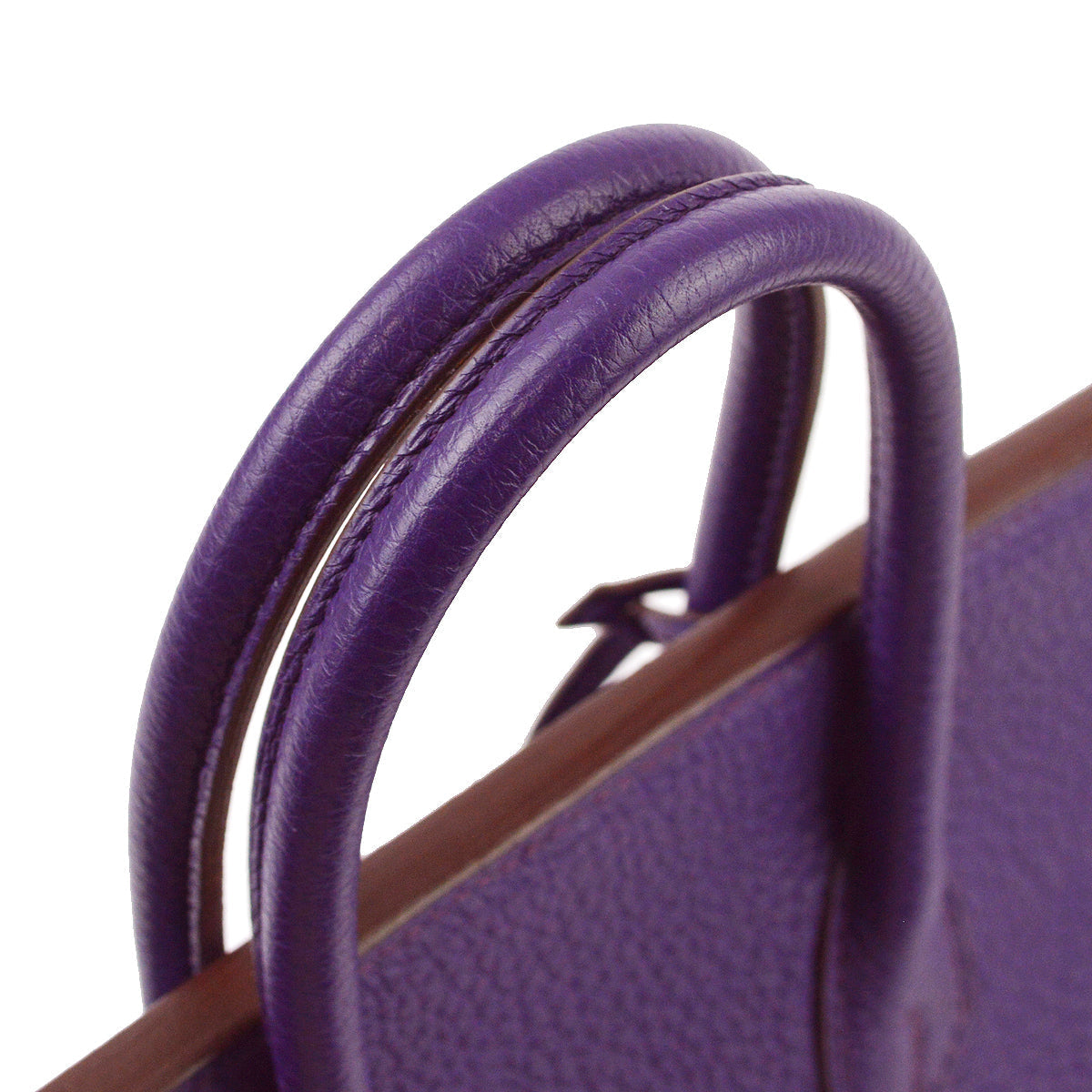 Hermes 2010 Violet Clemence Birkin 25 Handbag