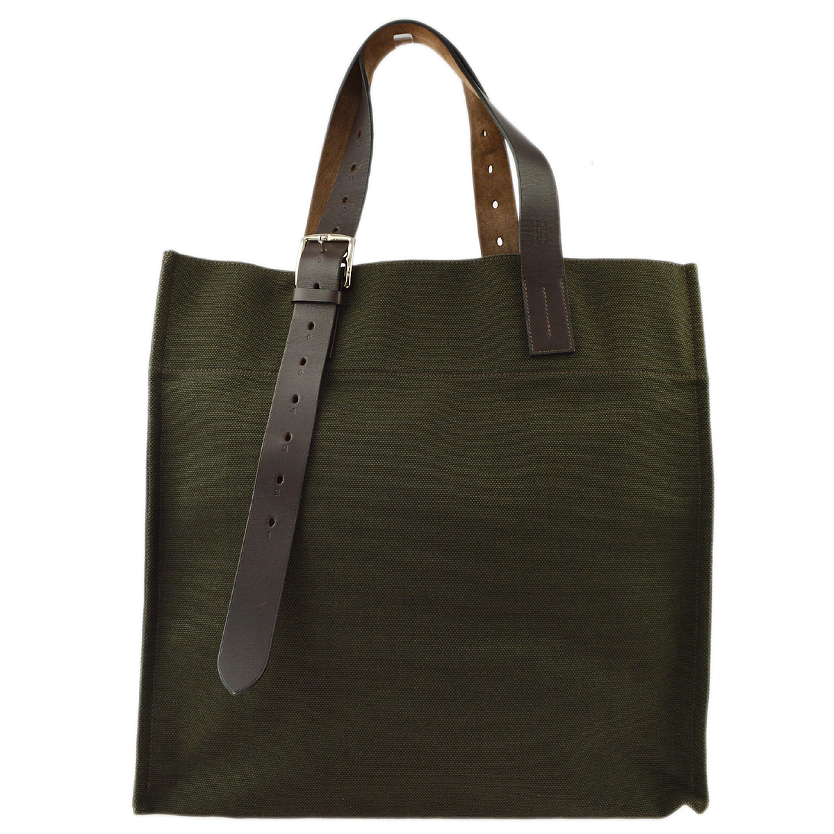 Hermes 2010 Toile Etriviere Shopping Tote