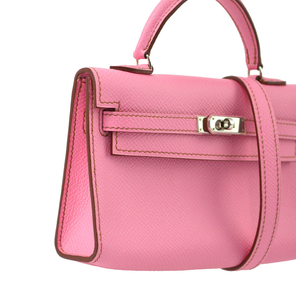 Hermes * 2011 Pink Epsom Tiny Kelly Sellier 2way Shoulder Handbag