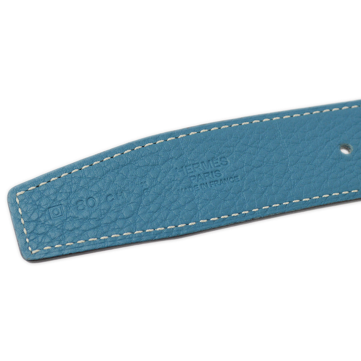 Hermes 2011 Blue Jean Constance Belt #80