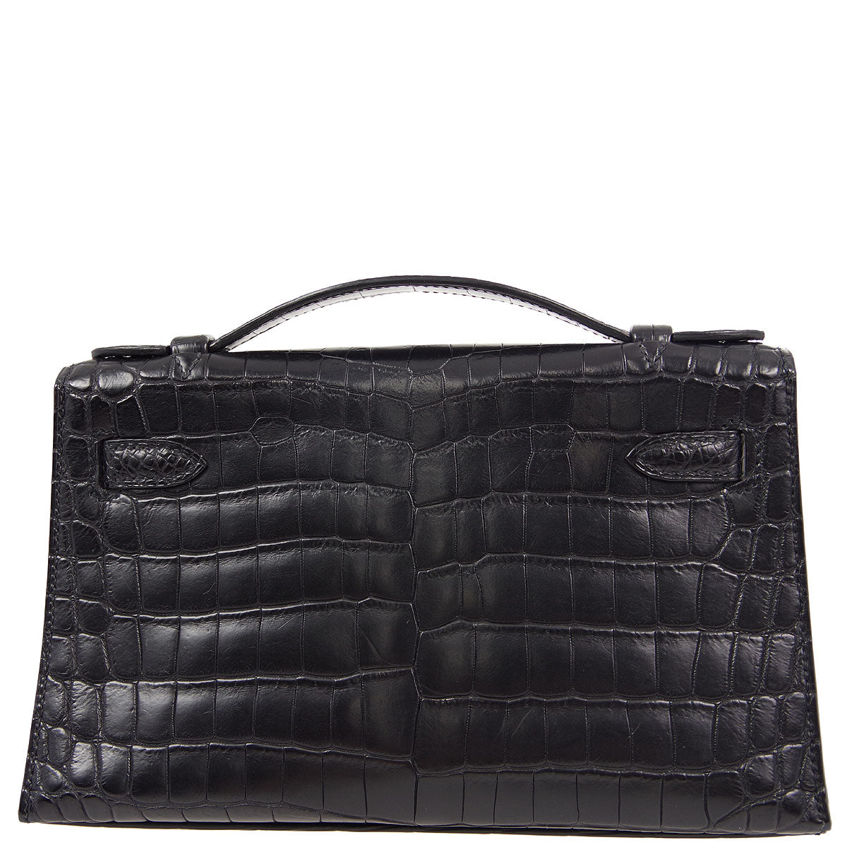 Hermes * 2010 So Black Niloticus Kelly Pochette