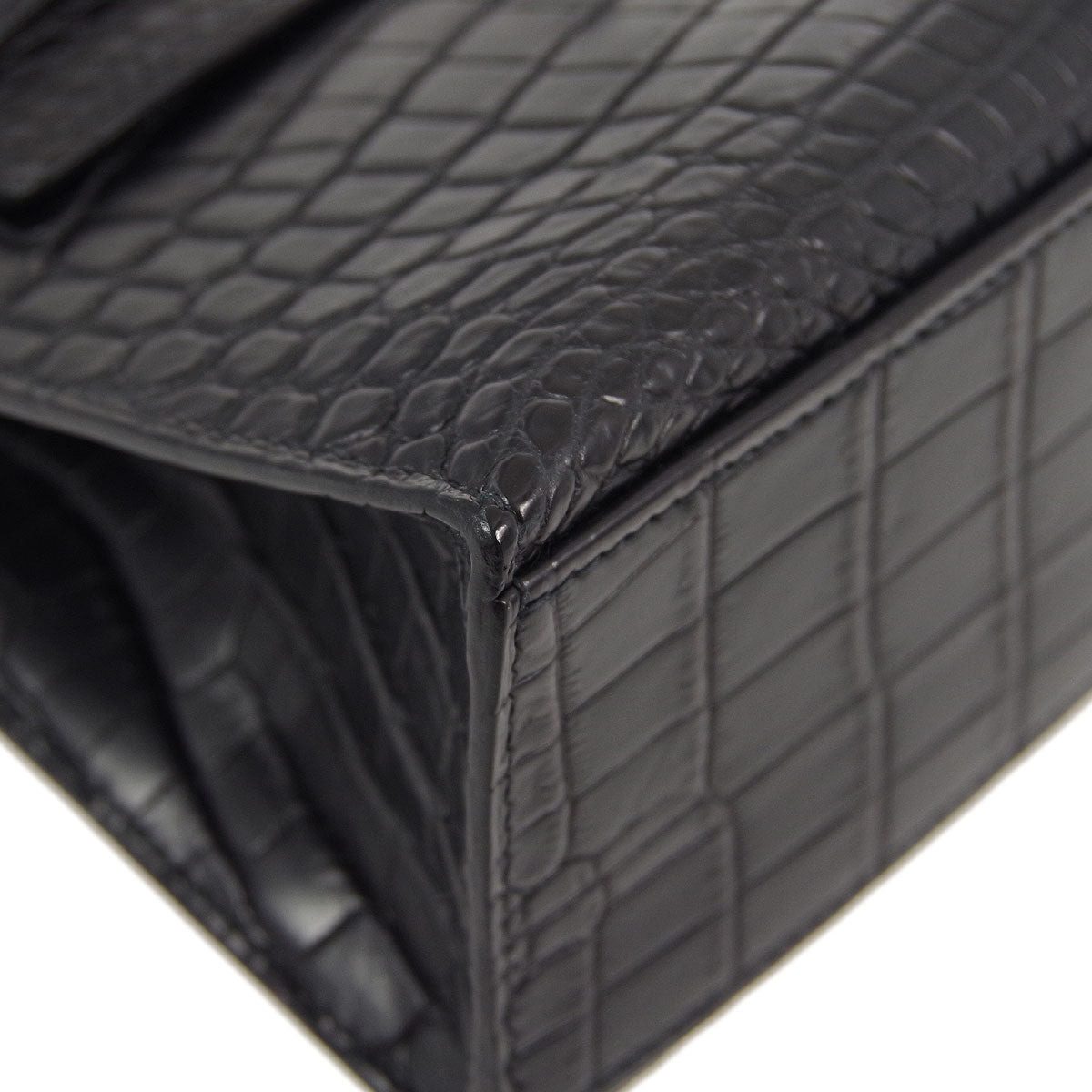 Hermes * 2010 So Black Niloticus Kelly Pochette