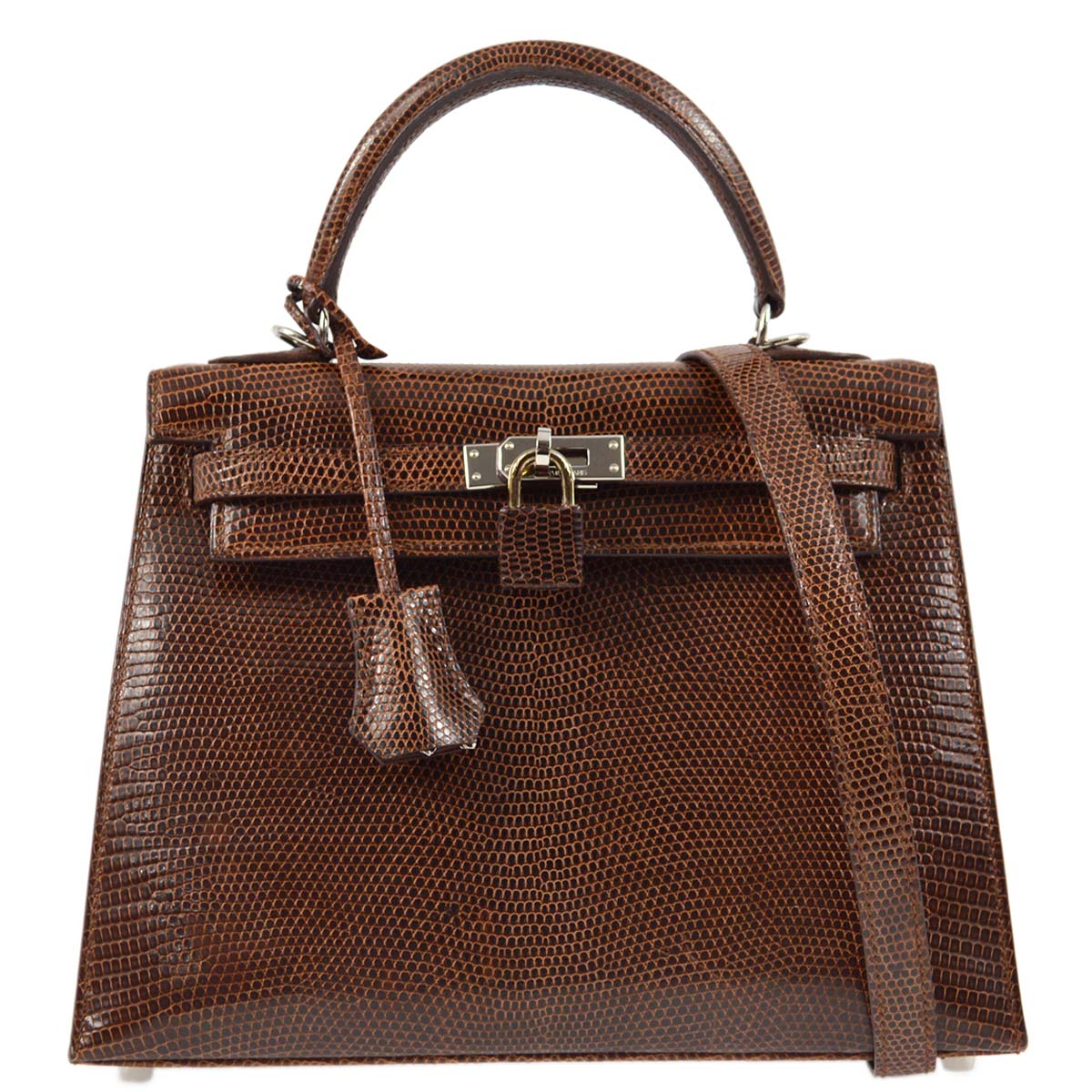 Hermes * 2010 Brown Lizard Kelly 25 Sellier