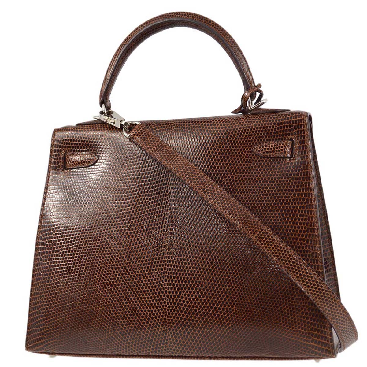 Hermes * 2010 Brown Lizard Kelly 25 Sellier