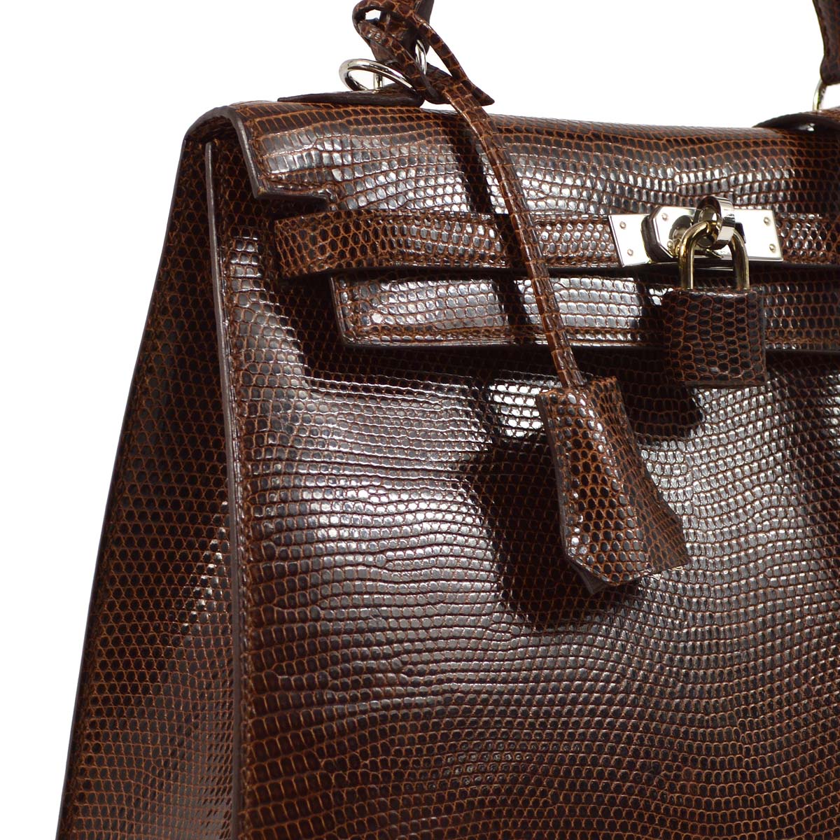 Hermes * 2010 Brown Lizard Kelly 25 Sellier