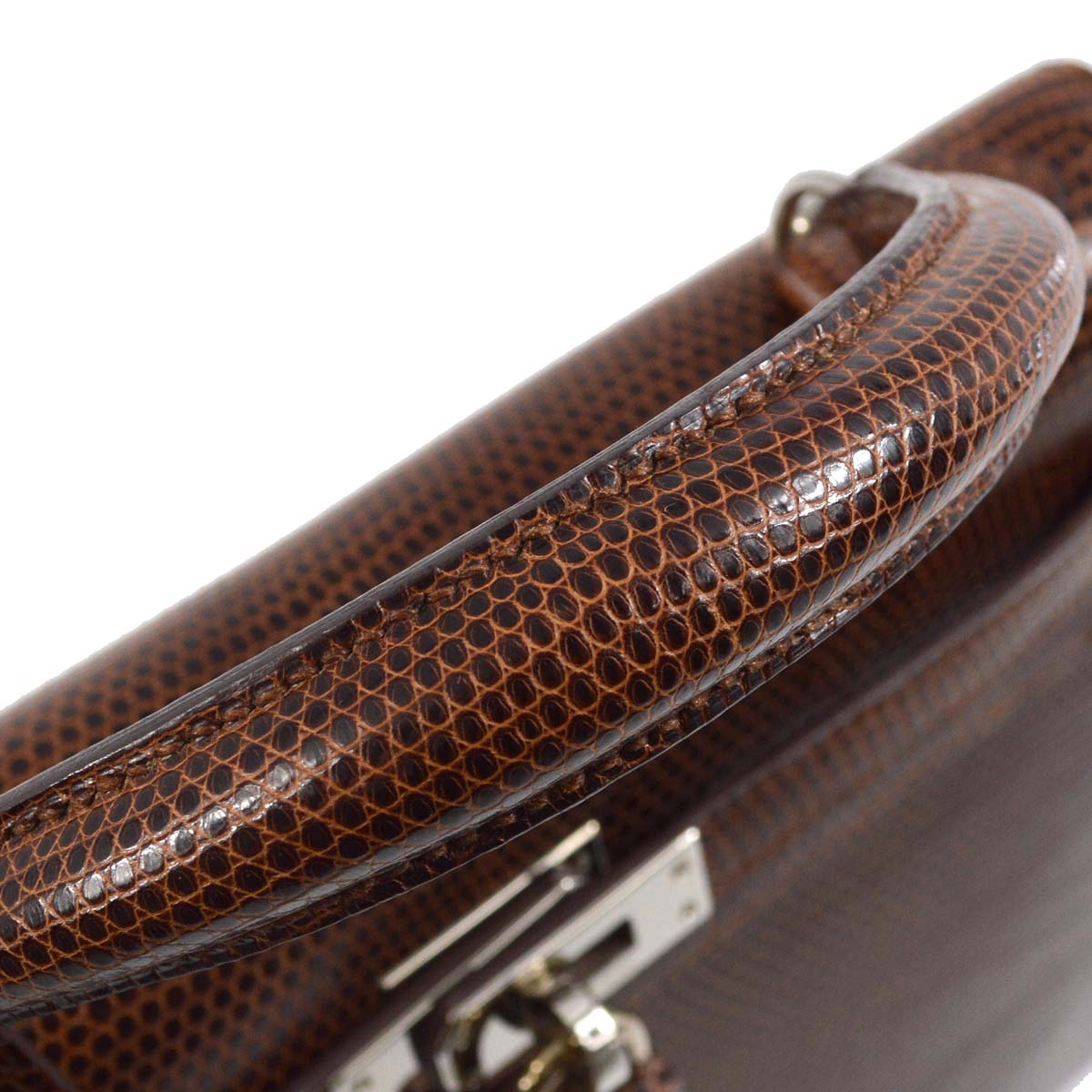 Hermes * 2010 Brown Lizard Kelly 25 Sellier