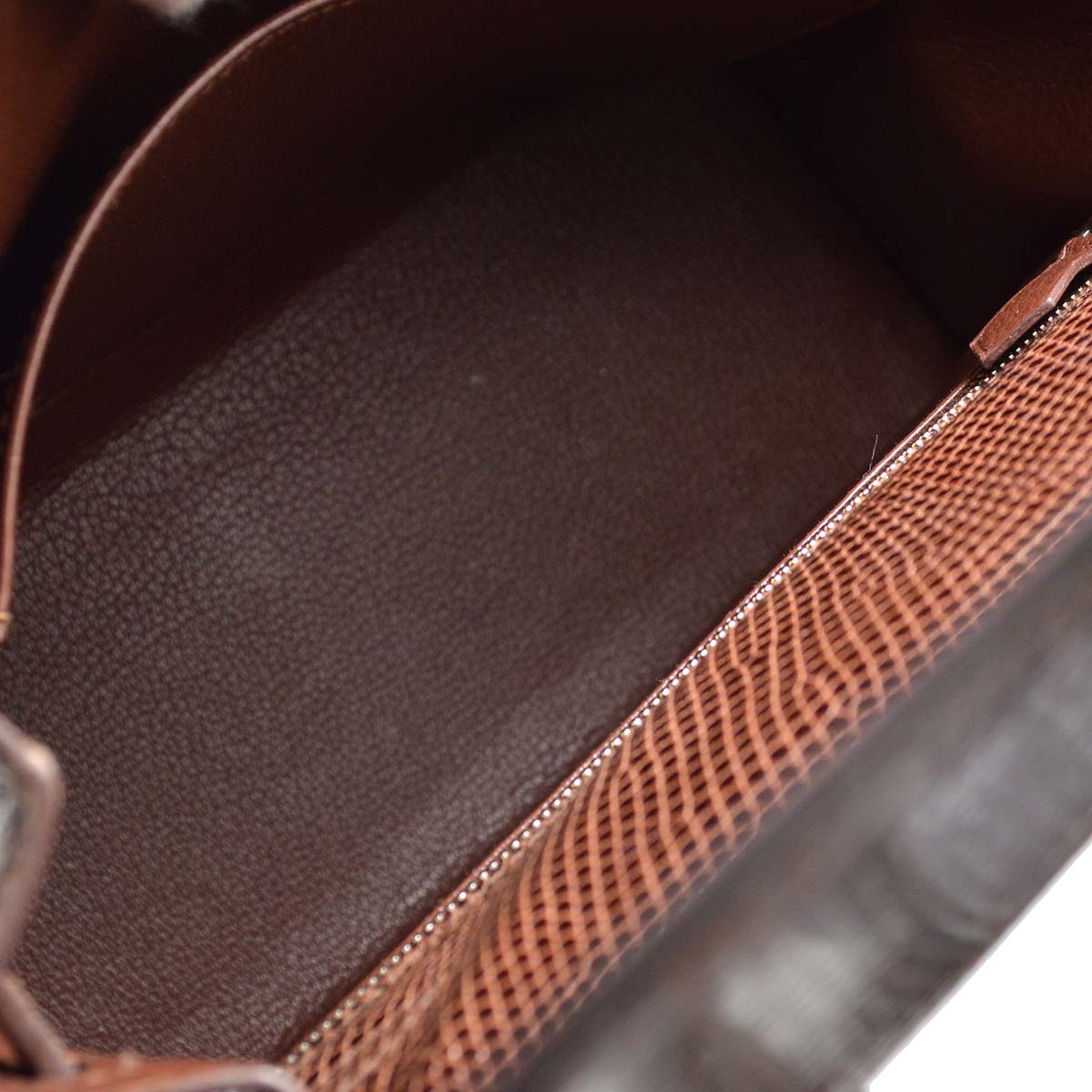 Hermes * 2010 Brown Lizard Kelly 25 Sellier