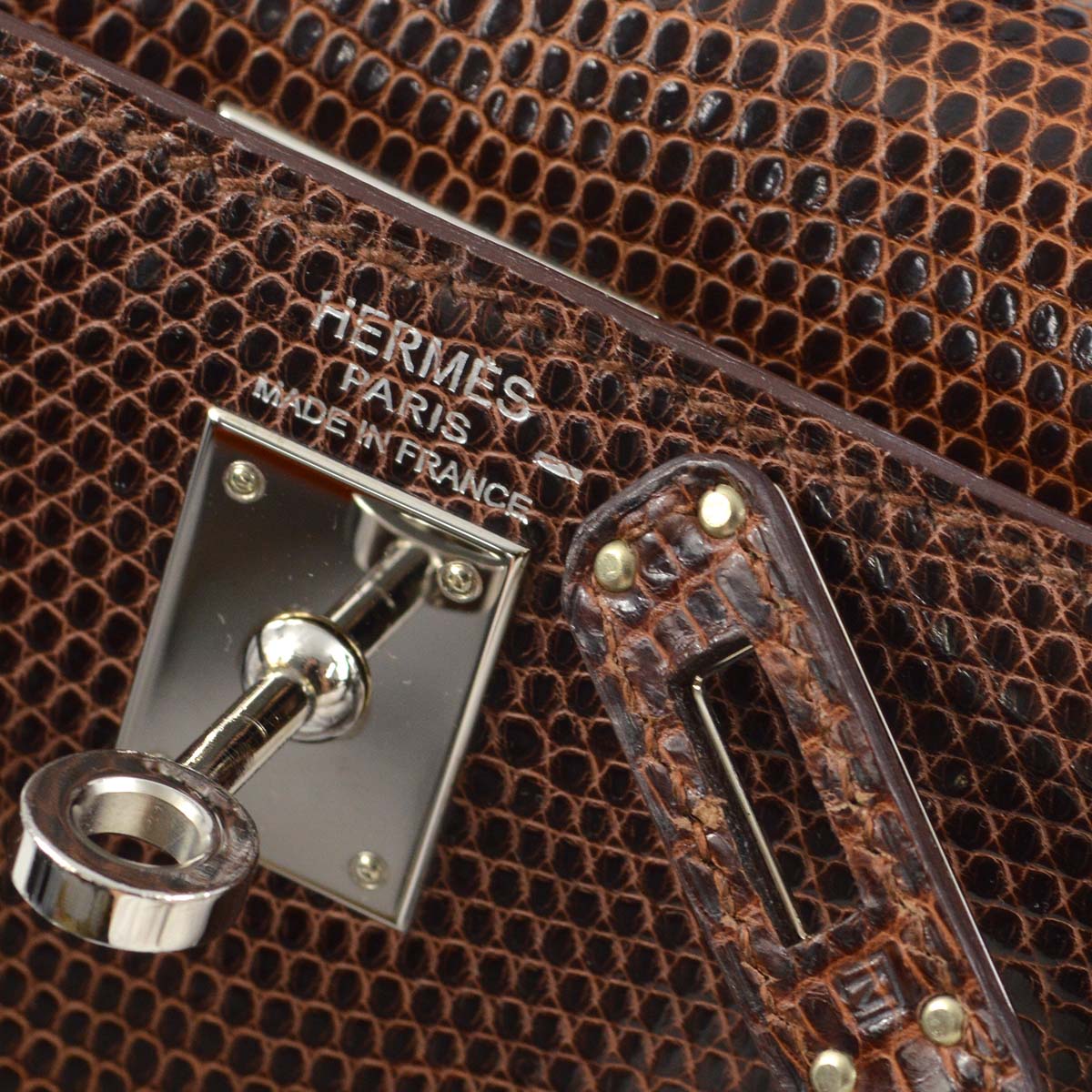 Hermes * 2010 Brown Lizard Kelly 25 Sellier