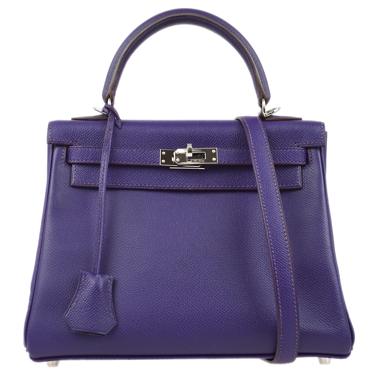 Hermes 2010 Violet Epsom Kelly 25 Retourne