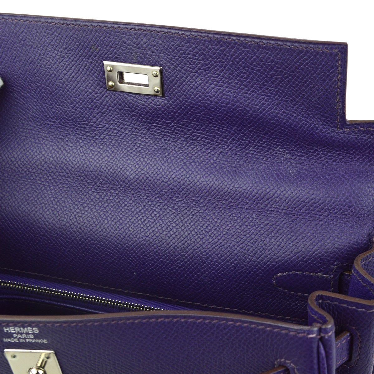 Hermes 2010 Violet Epsom Kelly 25 Retourne