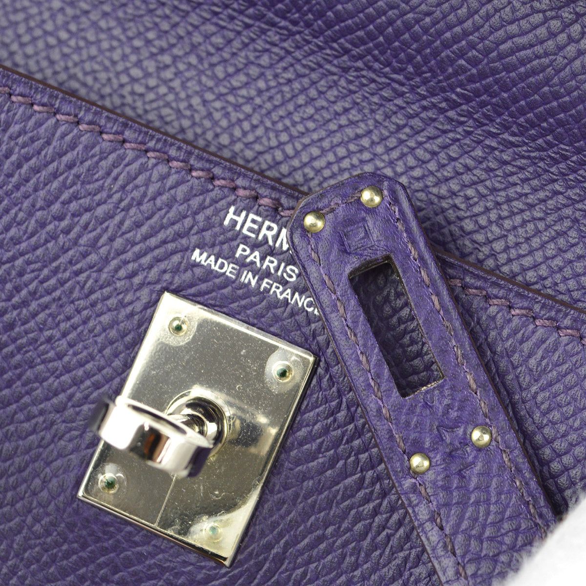 Hermes 2010 Violet Epsom Kelly 25 Retourne