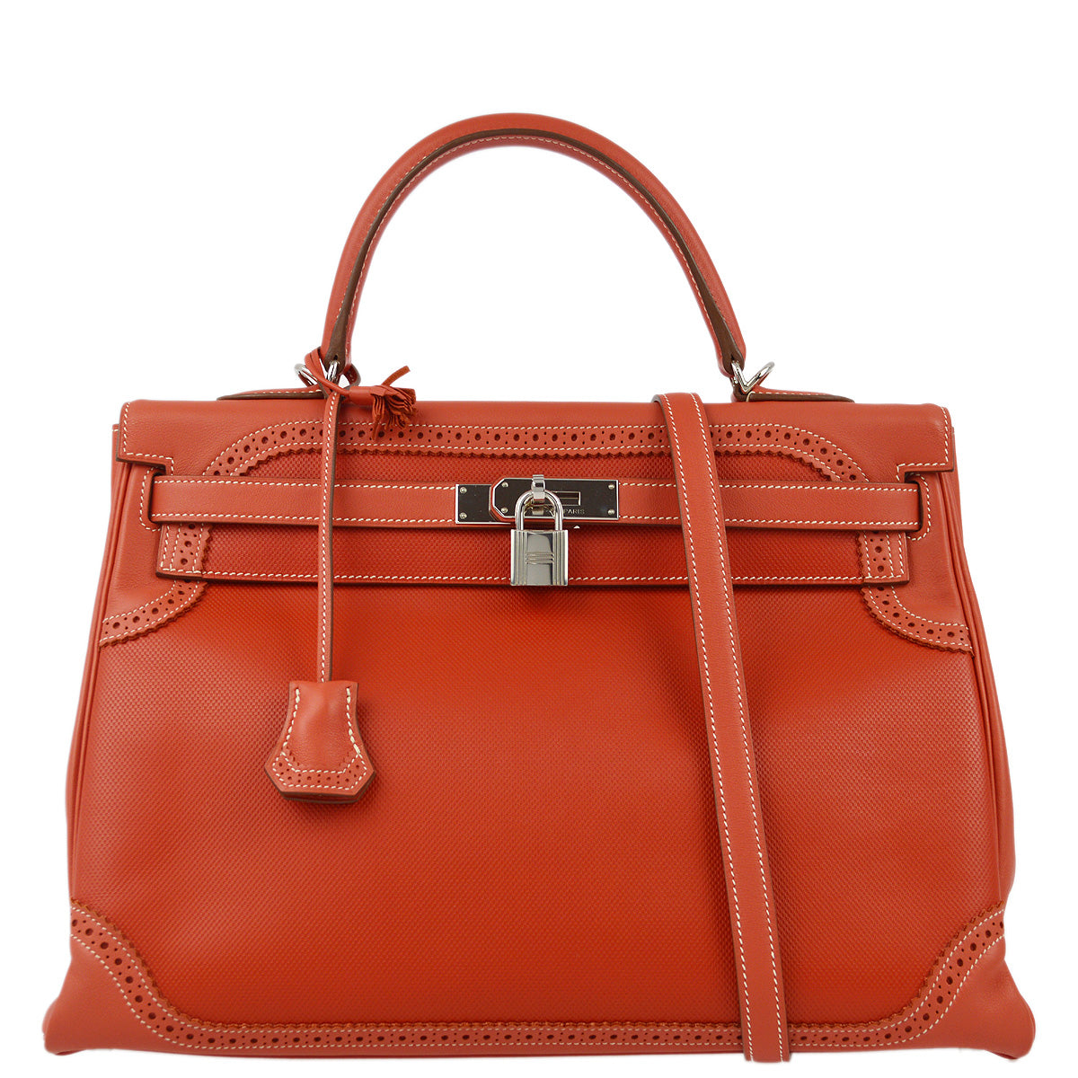 Hermes 2014 Sanguine Grand H Swift Kelly 35 Ghillies Retourne