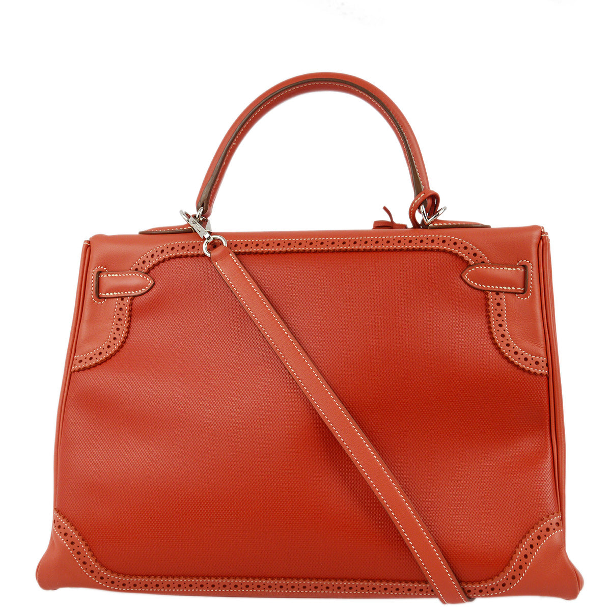 Hermes 2014 Sanguine Grand H Swift Kelly 35 Ghillies Retourne