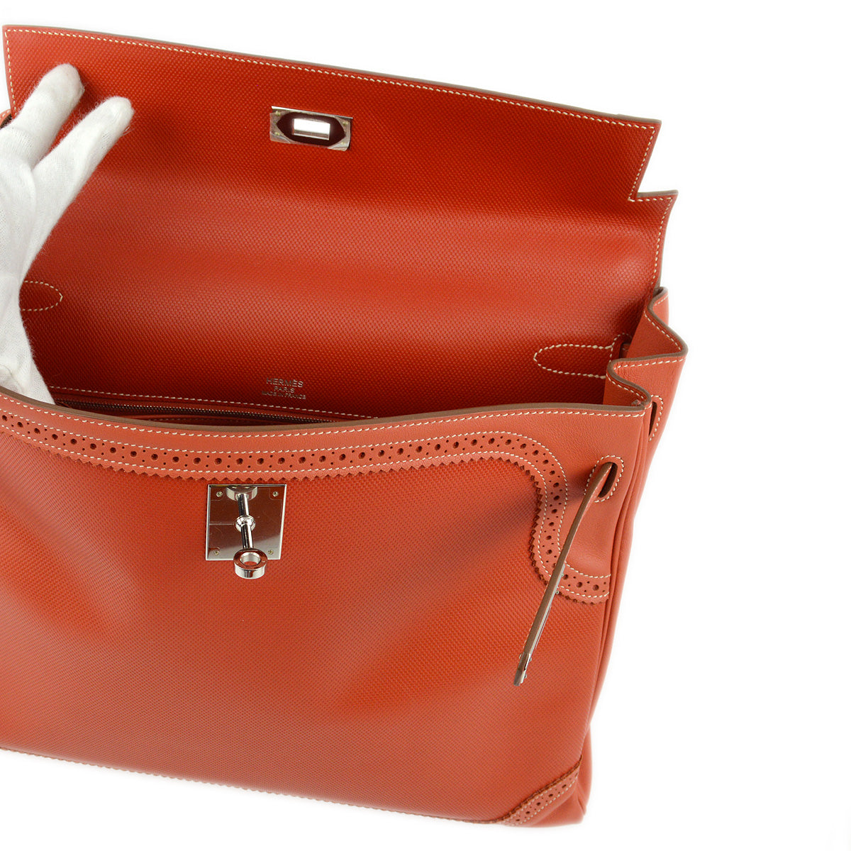 Hermes 2014 Sanguine Grand H Swift Kelly 35 Ghillies Retourne