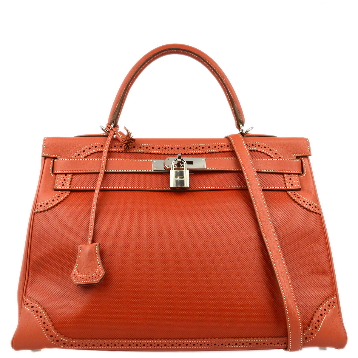 Hermes 2014 Sanguine Grand H Swift Kelly 35 Ghillies