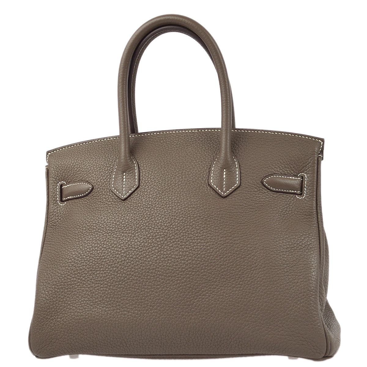 Hermes 2012 Etoupe Clemence Birkin 30 Handbag