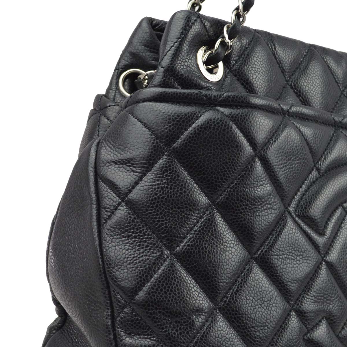 Chanel 2013-2014 Black Caviar Shoulder Tote Bag