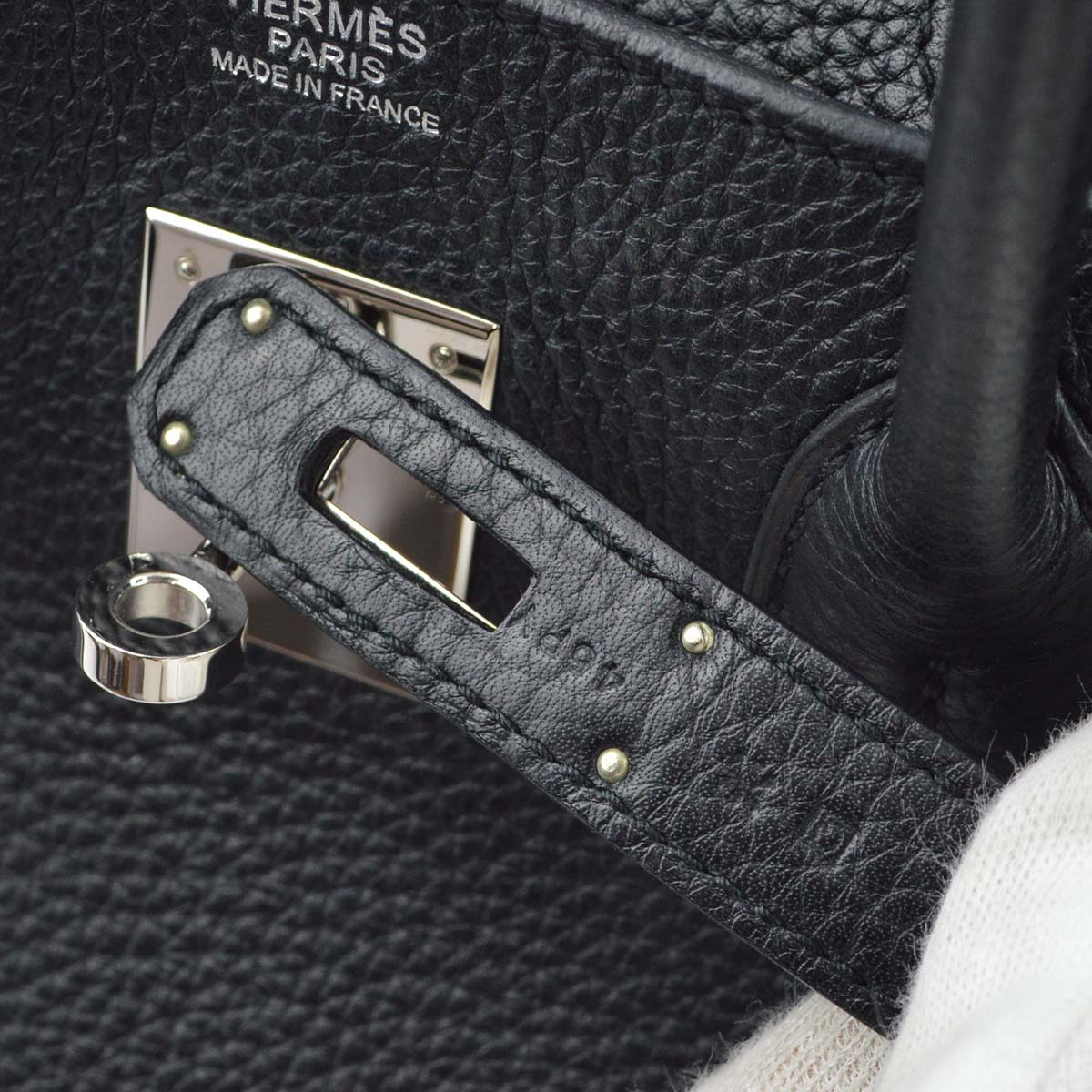 Hermes 2013 Black Taurillon Clemence Birkin 30 Handbag