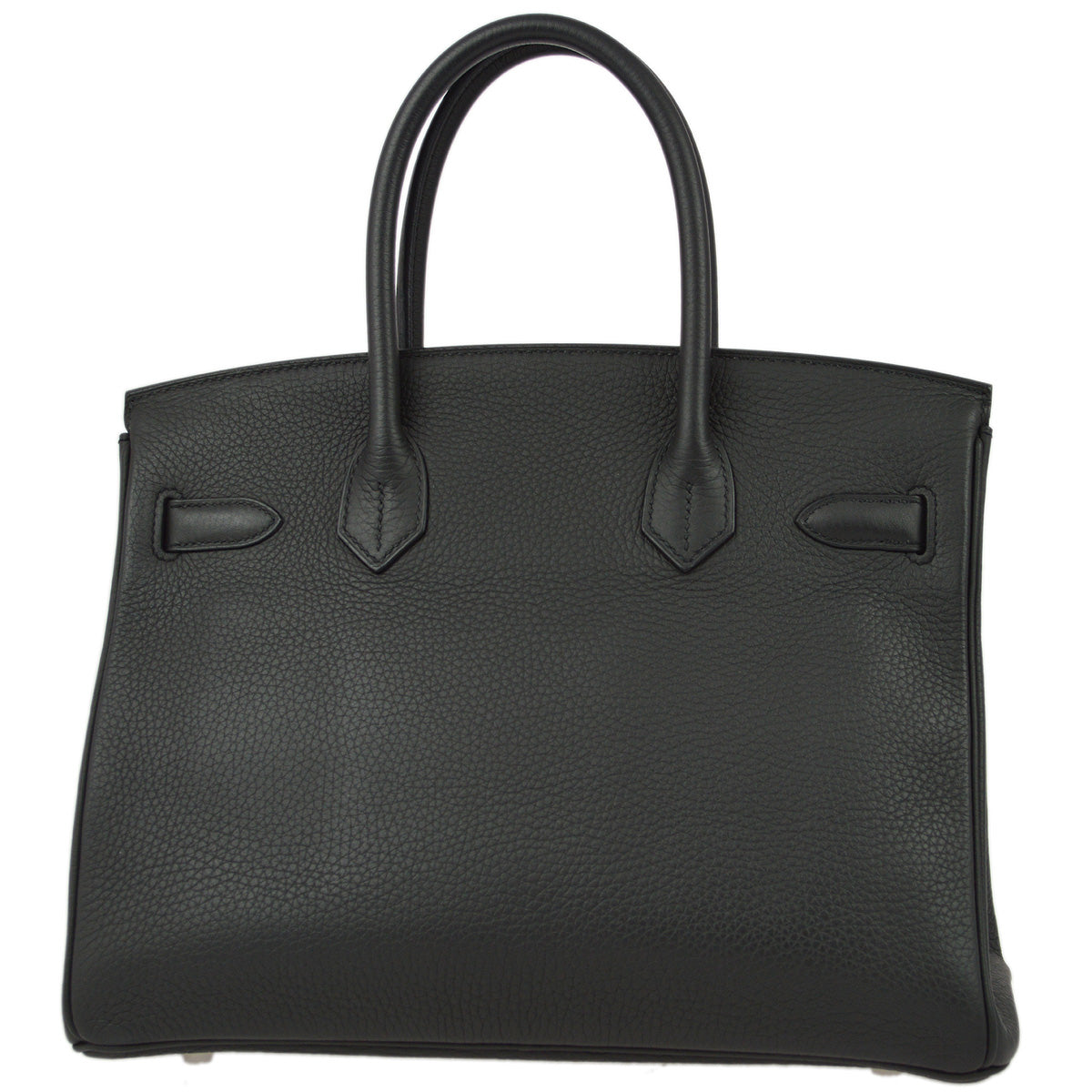 Hermes 2012 Graphite Taurillon Clemence Birkin 30 Handbag