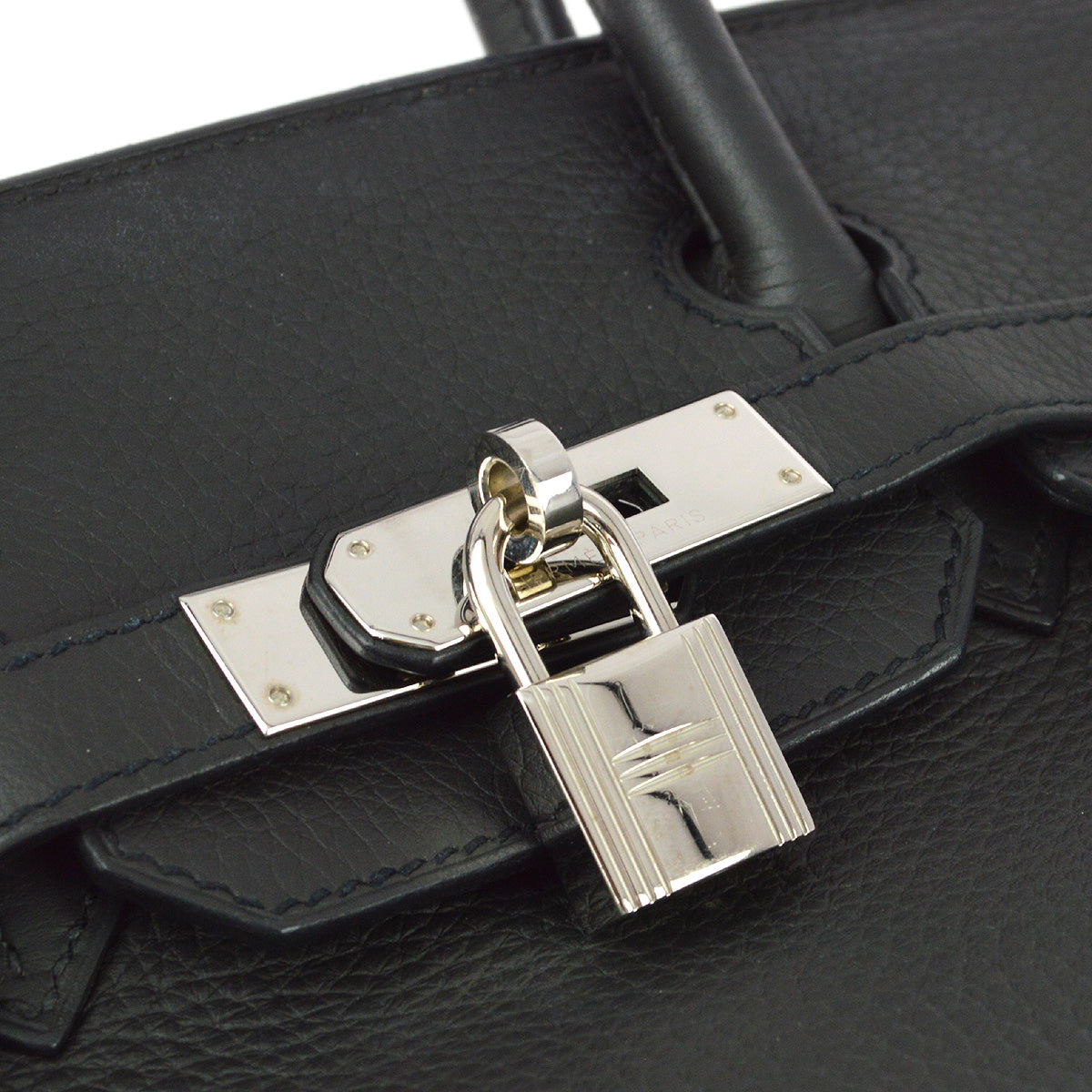 Hermes 2012 Graphite Taurillon Clemence Birkin 30 Handbag