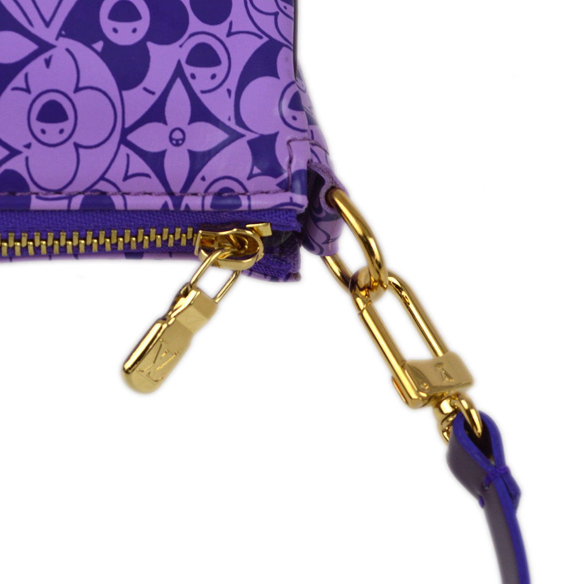 Louis Vuitton 2010 Violet Beach Blossom Pochette Cosmic Handbag M93168