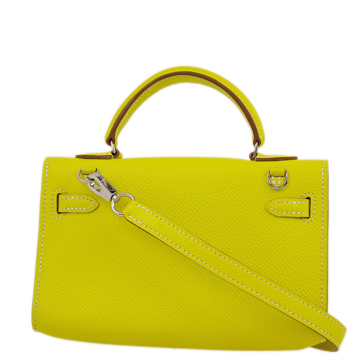 Hermes 2011 Lime Epsom Tiny Kelly 2way Shoulder Handbag