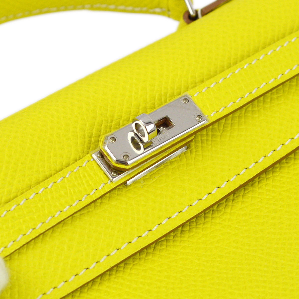 Hermes 2011 Lime Epsom Tiny Kelly 2way Shoulder Handbag