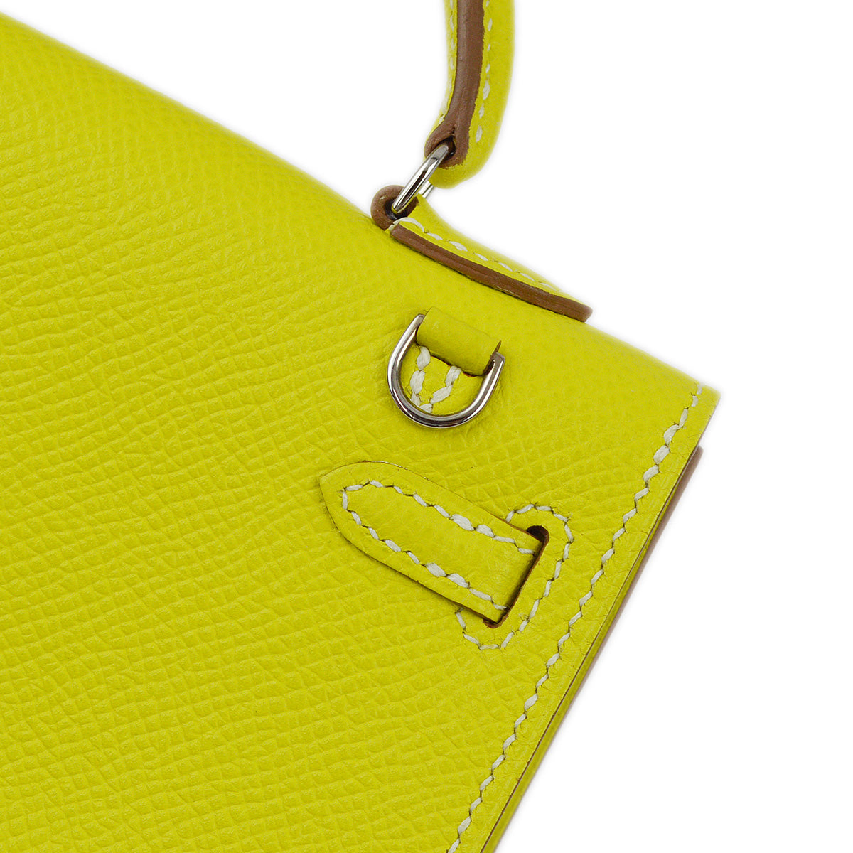 Hermes 2011 Lime Epsom Tiny Kelly 2way Shoulder Handbag