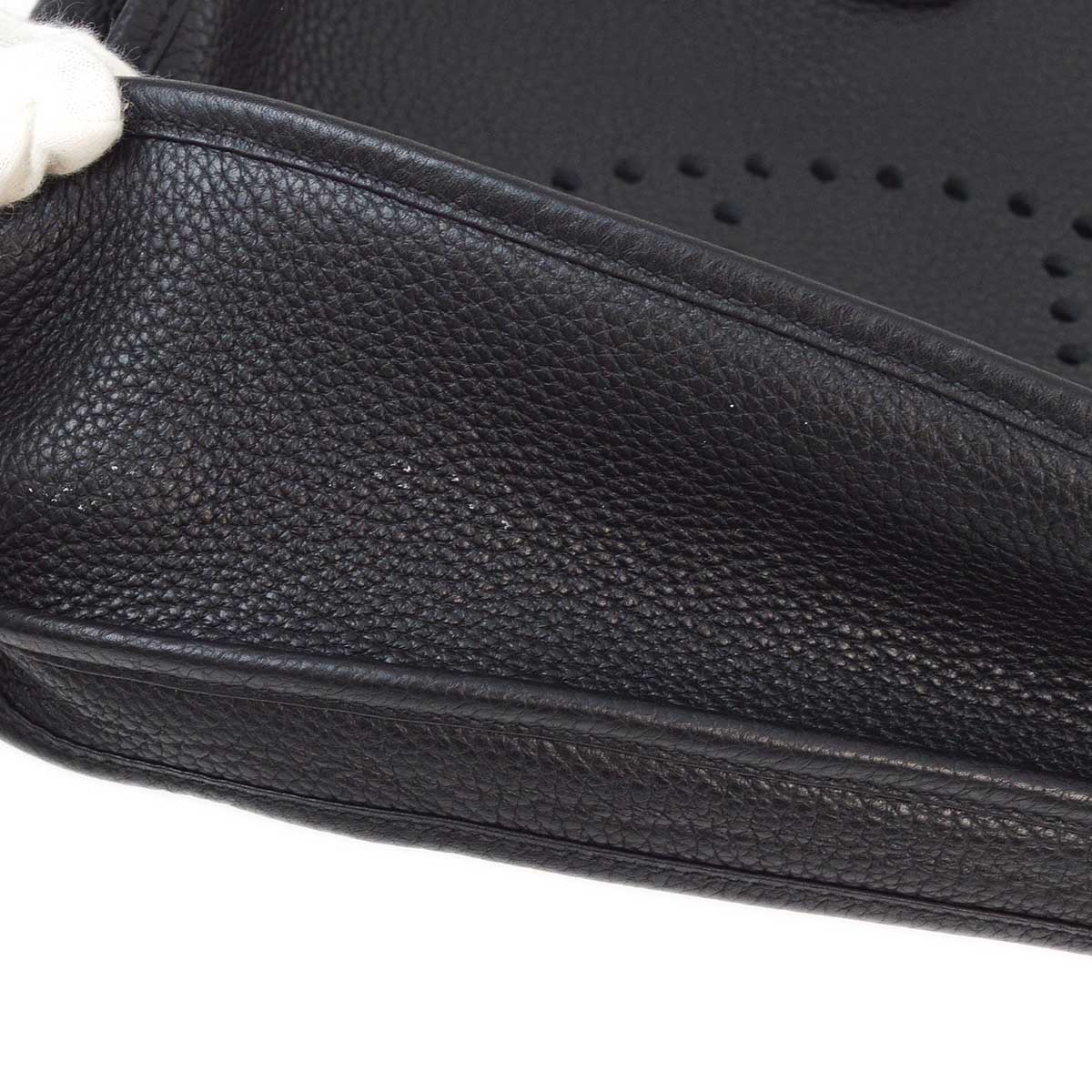 Hermes 2013 Black Taurillon Clemence Evelyne 2 GM Shoulder Bag