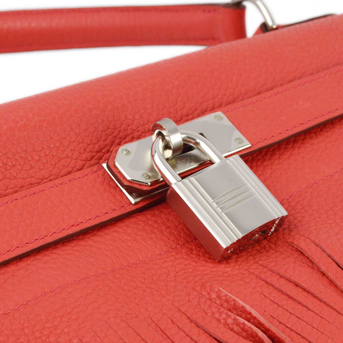 Hermes 2010 Bougainvillea Clemence Shoulder Kelly Fringe