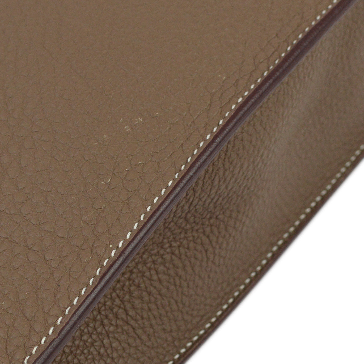 Hermes 2011 Etoupe Gray Taurillon Clemence Sac a Depeches 27 Briefcase