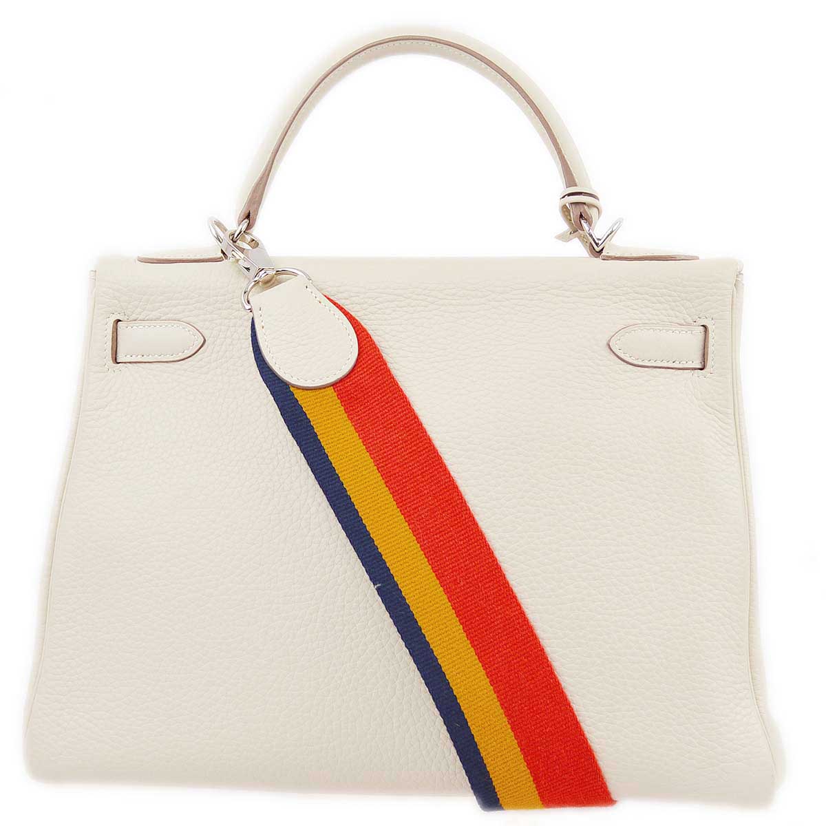 Hermes 2015 Ivory Taurillon Clemence Kelly 32 Amazon Retourne 2way Shoulder Handbag