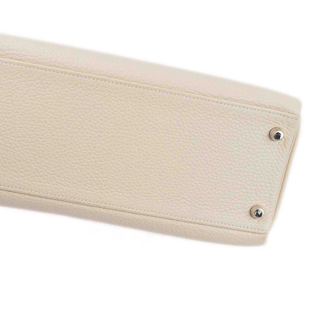 Hermes 2015 Ivory Taurillon Clemence Kelly 32 Amazon Retourne 2way Shoulder Handbag