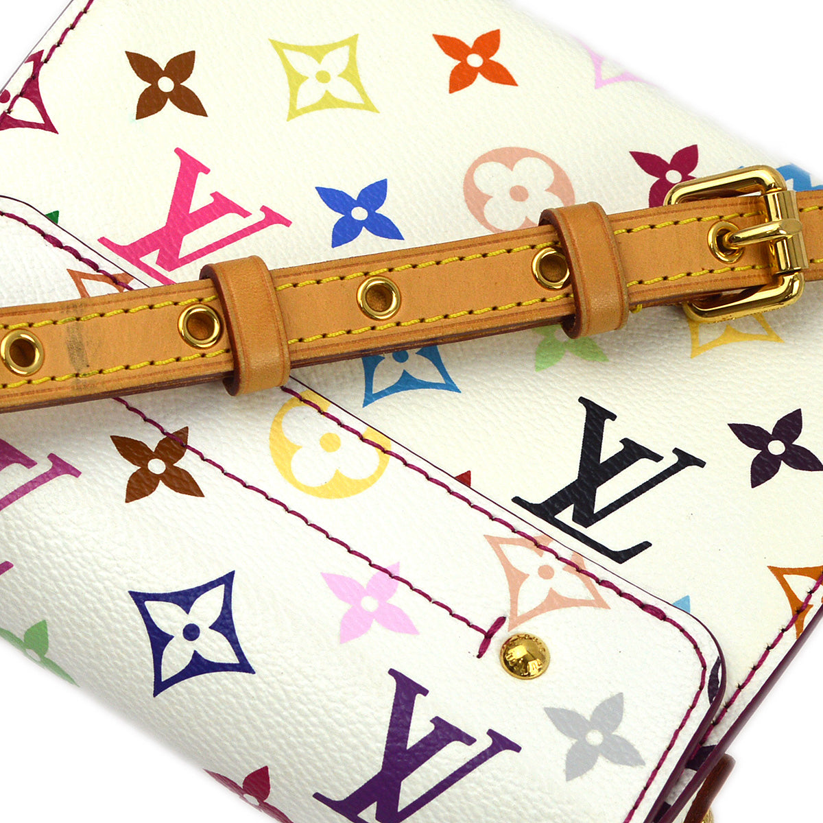 Louis Vuitton 2012 White Monogram Multicolor Heartbreaker M40660