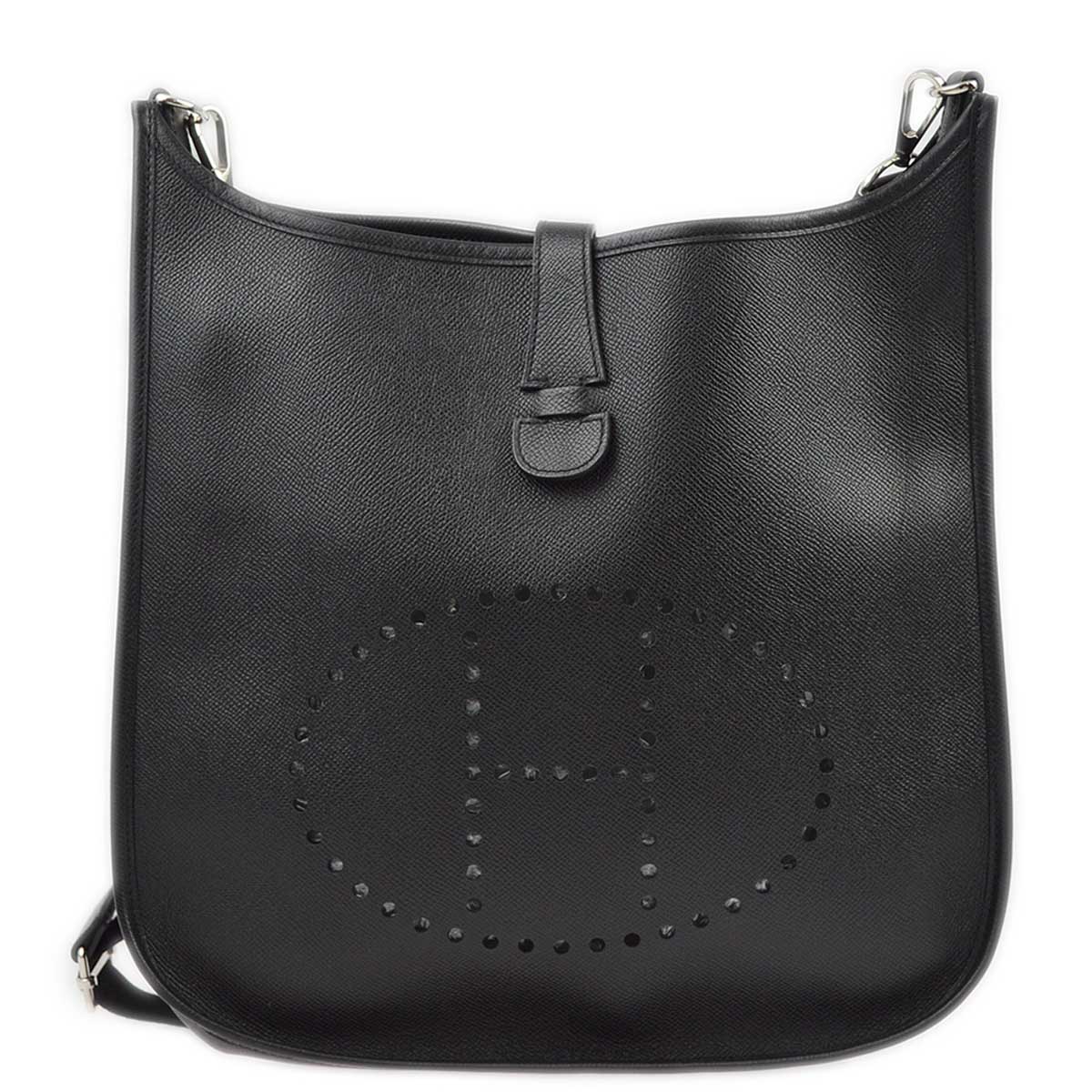 Hermes 2011 Black Epsom Evelyne 3 GM Shoulder Bag