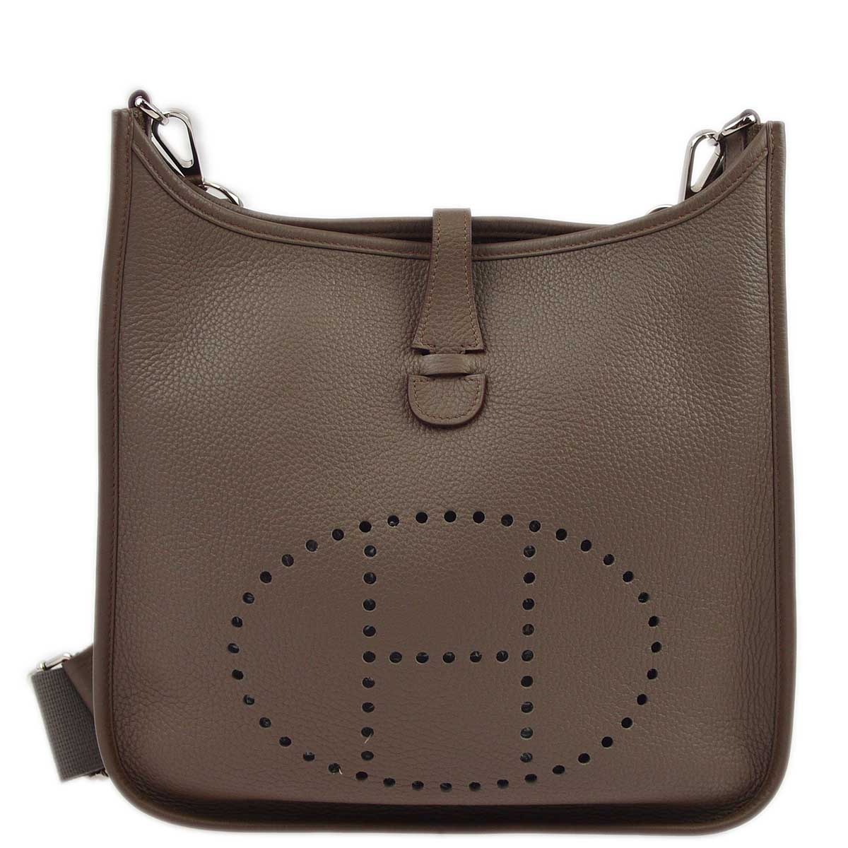 Hermes 2011 Etain Taurillon Clemence Evelyne 3 PM Shoulder Bag