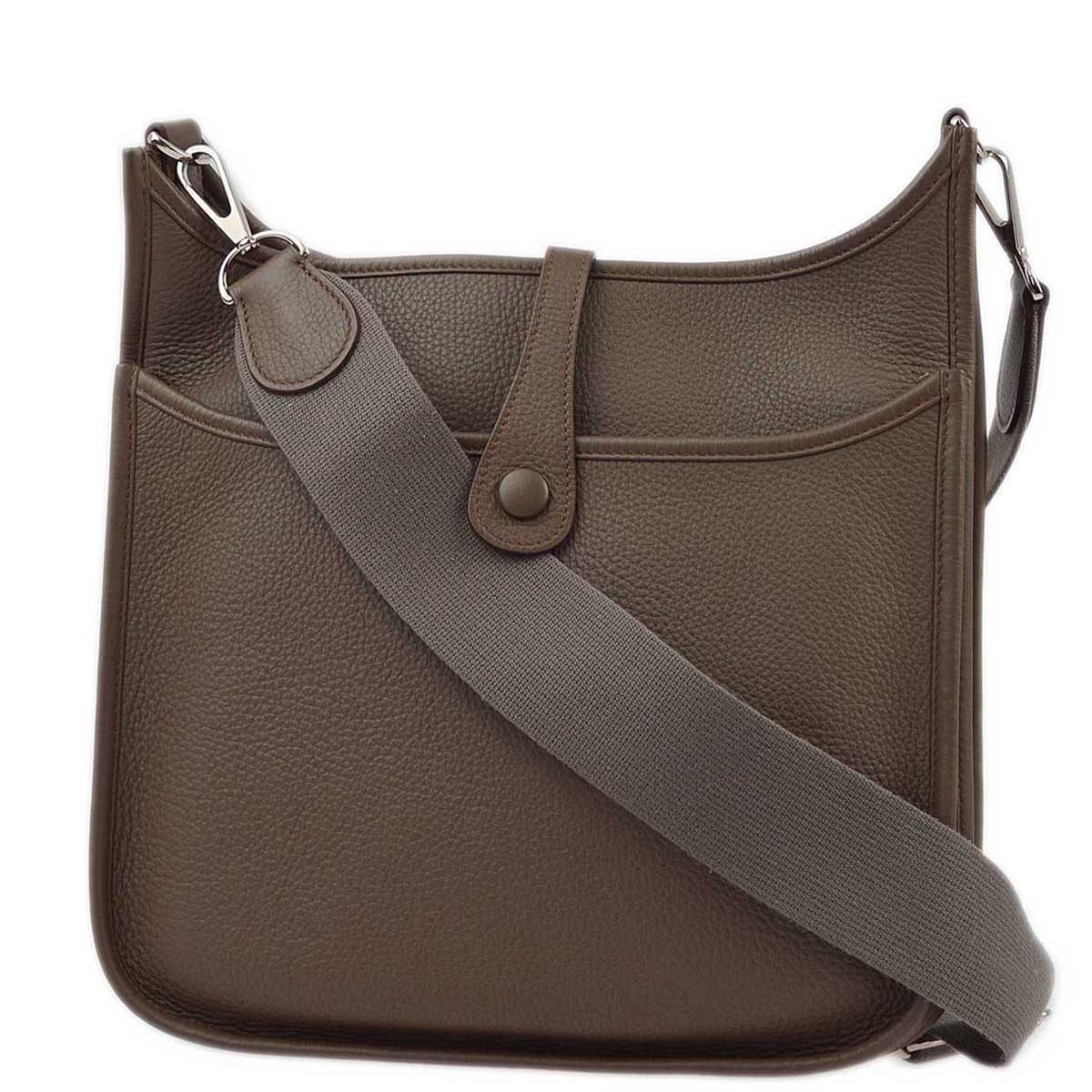 Hermes 2011 Etain Taurillon Clemence Evelyne 3 PM Shoulder Bag