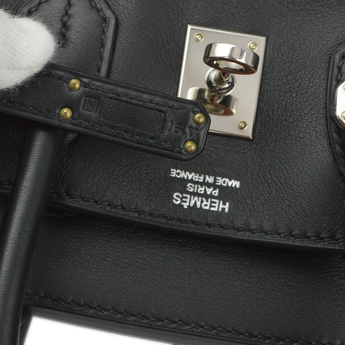 Hermes 2010 Black Swift Birkin 25