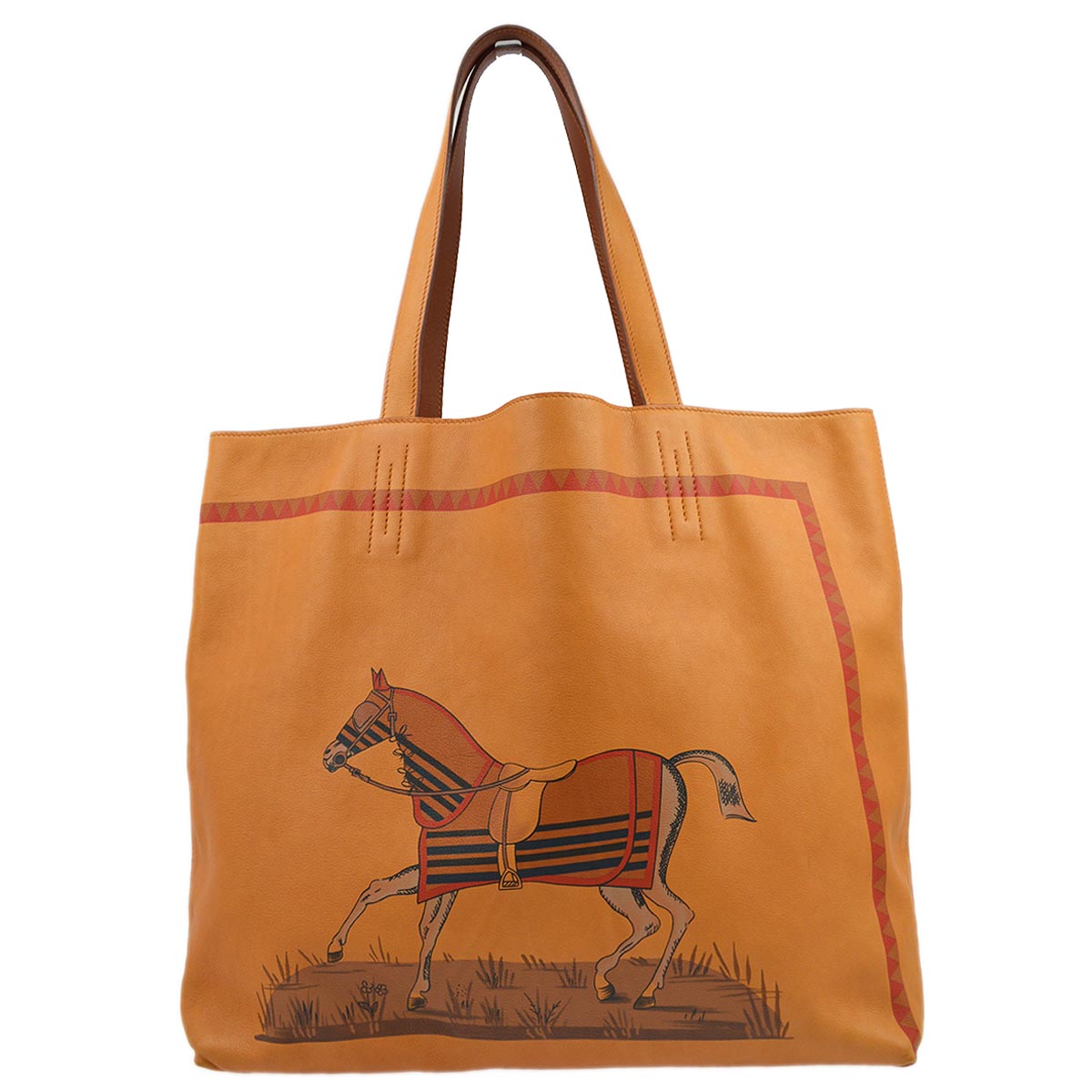 Hermes 2012 Brown Swift Double Sens 36 Reversible Tote Bag