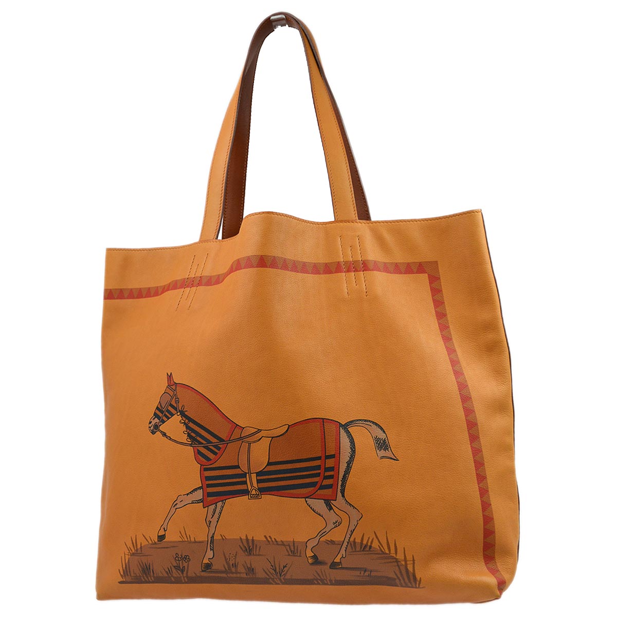 Hermes 2012 Brown Swift Double Sens 36 Reversible Tote Bag