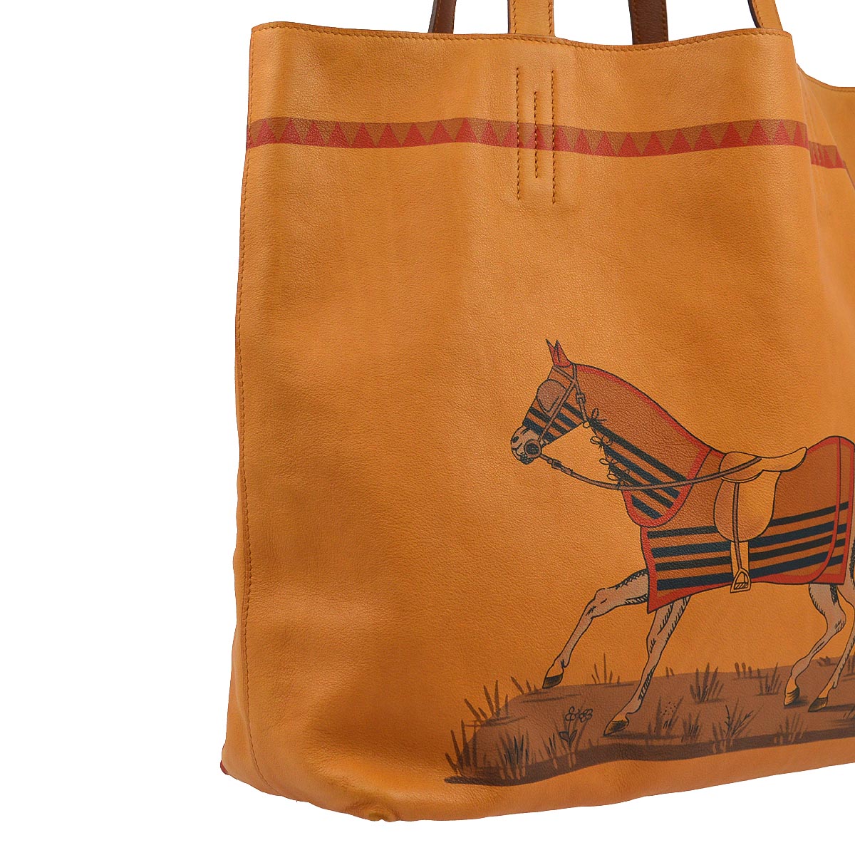 Hermes 2012 Brown Swift Double Sens 36 Reversible Tote Bag
