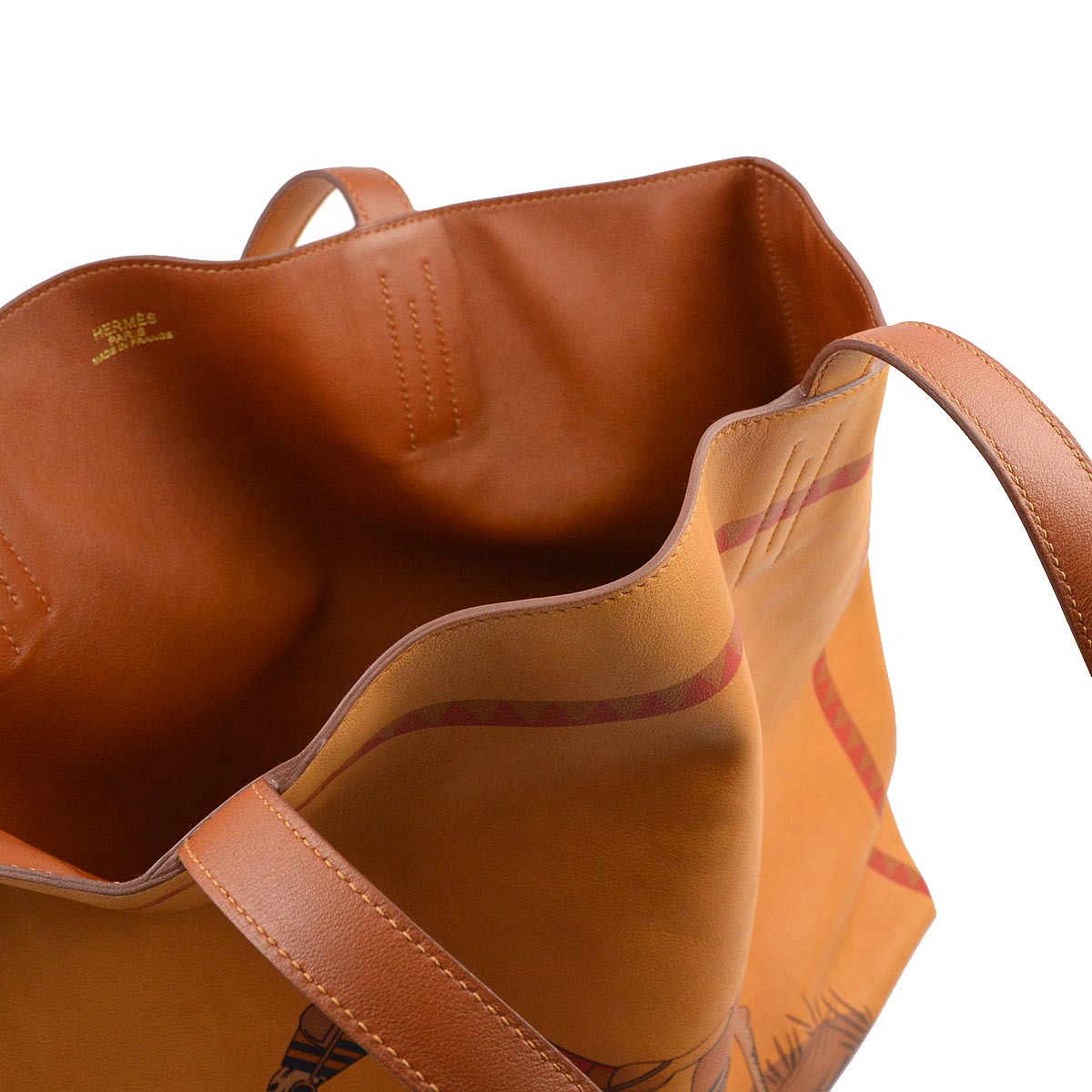 Hermes 2012 Brown Swift Double Sens 36 Reversible Tote Bag