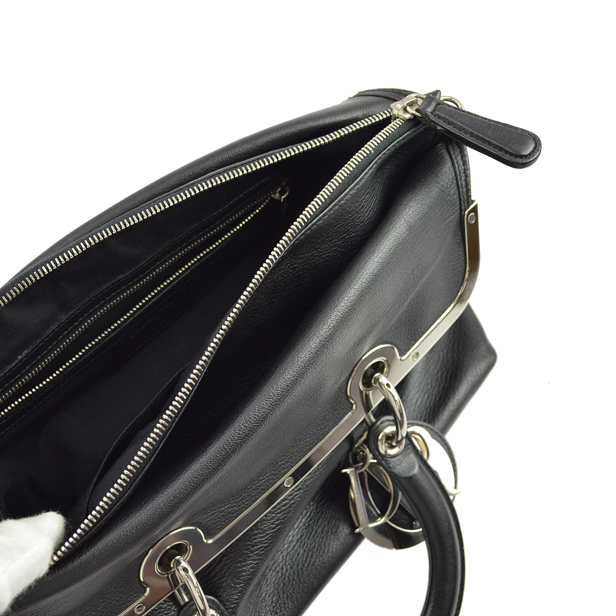Christian Dior 2012 Black Granville Handbag