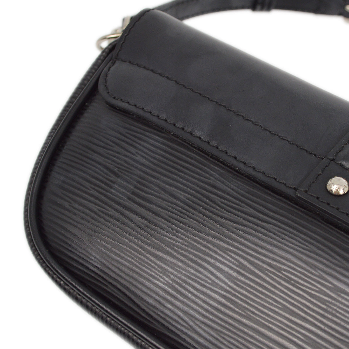 Louis Vuitton 2012 Black Epi Pochette Montaigne Handbag M59292