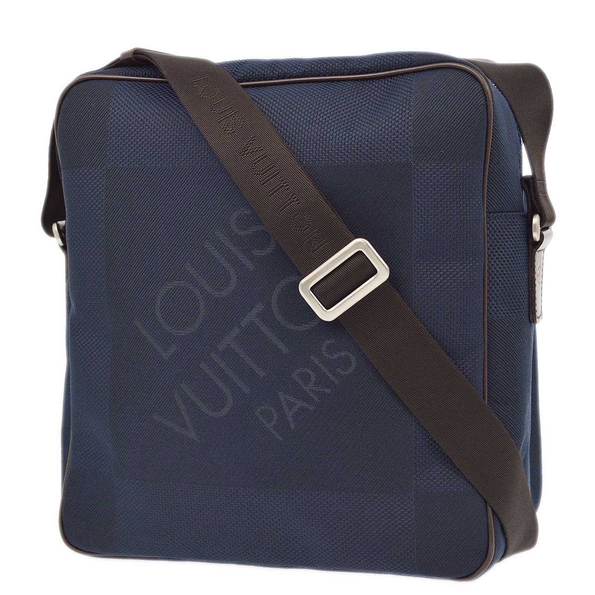 Louis Vuitton 2010 Blue Damier Pilot Shoulder Bag N41159