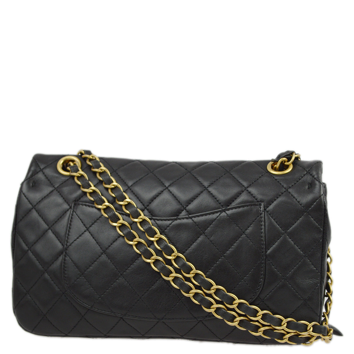 Chanel 2011 Black Lambskin Marine Charms Single Flap Shoulder Bag