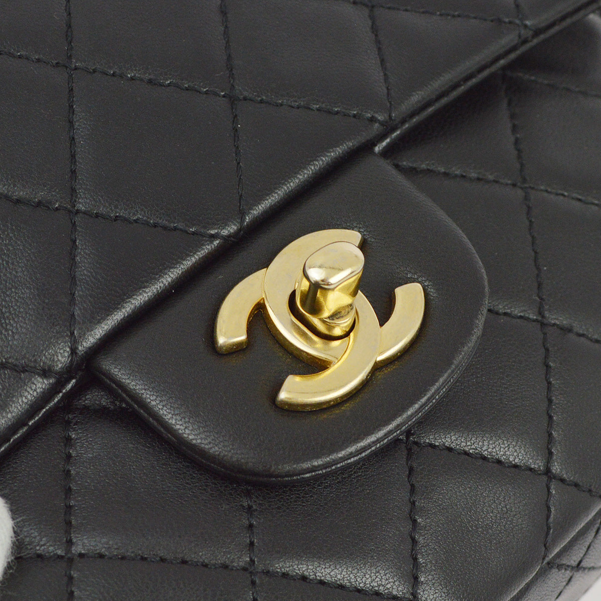 Chanel 2011 Black Lambskin Marine Charms Single Flap Shoulder Bag