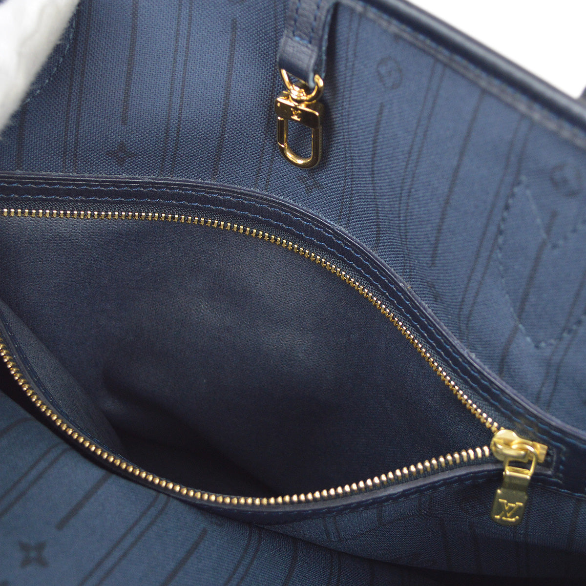 Louis Vuitton 2012 Navy Monogram Idylle Neverfull MM Tote M40514