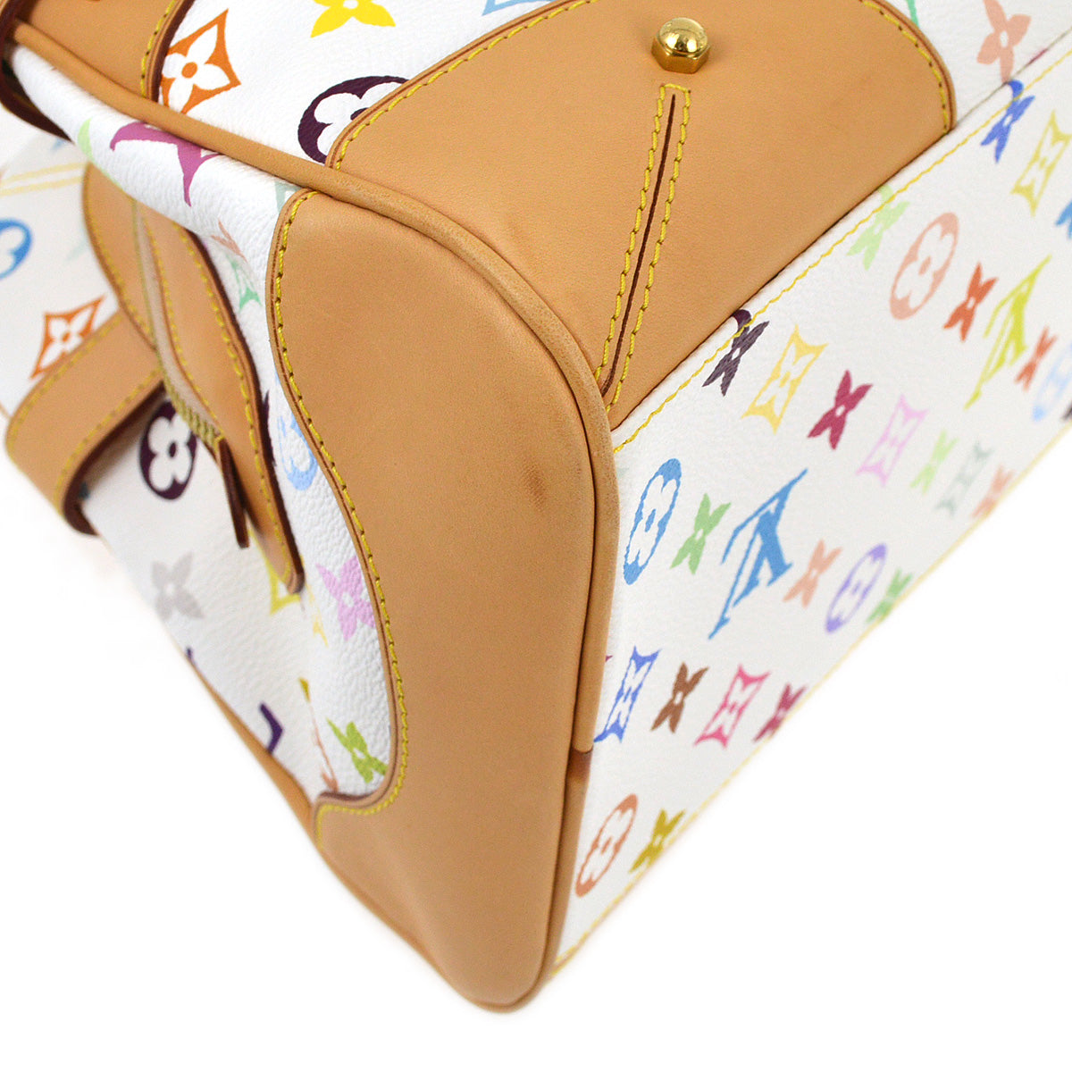 Louis Vuitton 2010 White Monogram Multicolor Claudia Handbag M40193