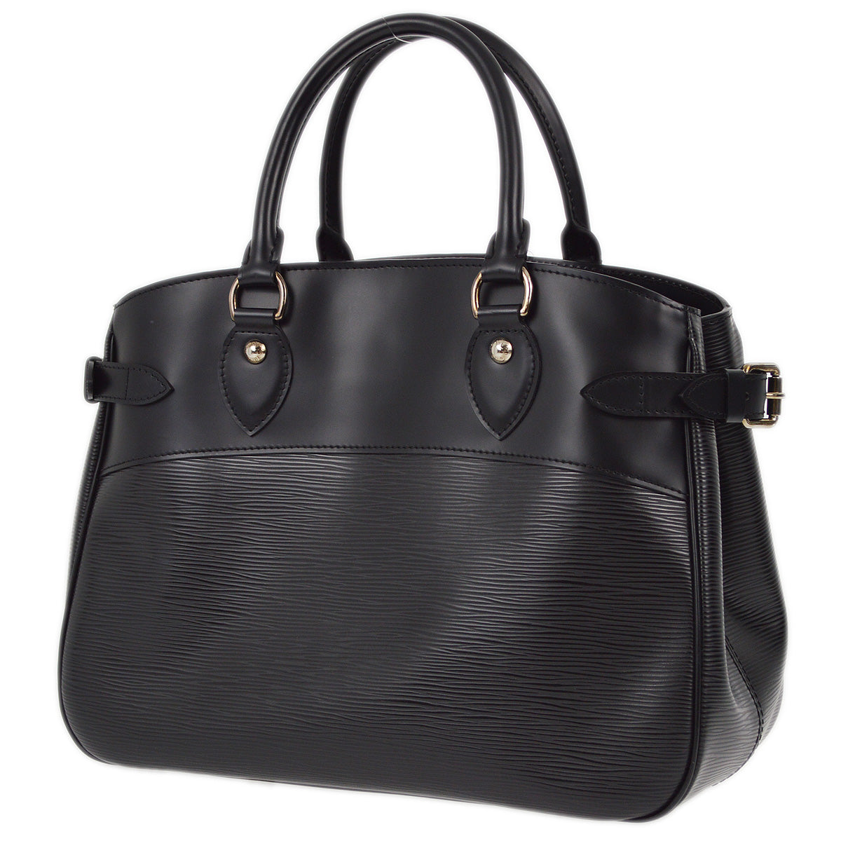Louis Vuitton 2010 Black Epi Passy PM Tote Handbag M59262